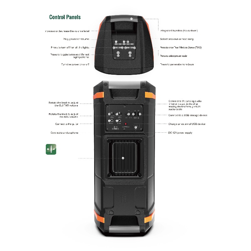 Portable 6.5 Inch Active Speak - огляд і ціна Woofer