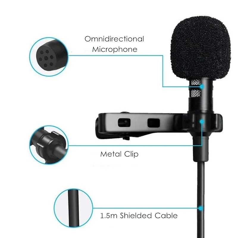 1-5pcs Portable USB Mini Laval - огляд і ціна Microphone Capsule