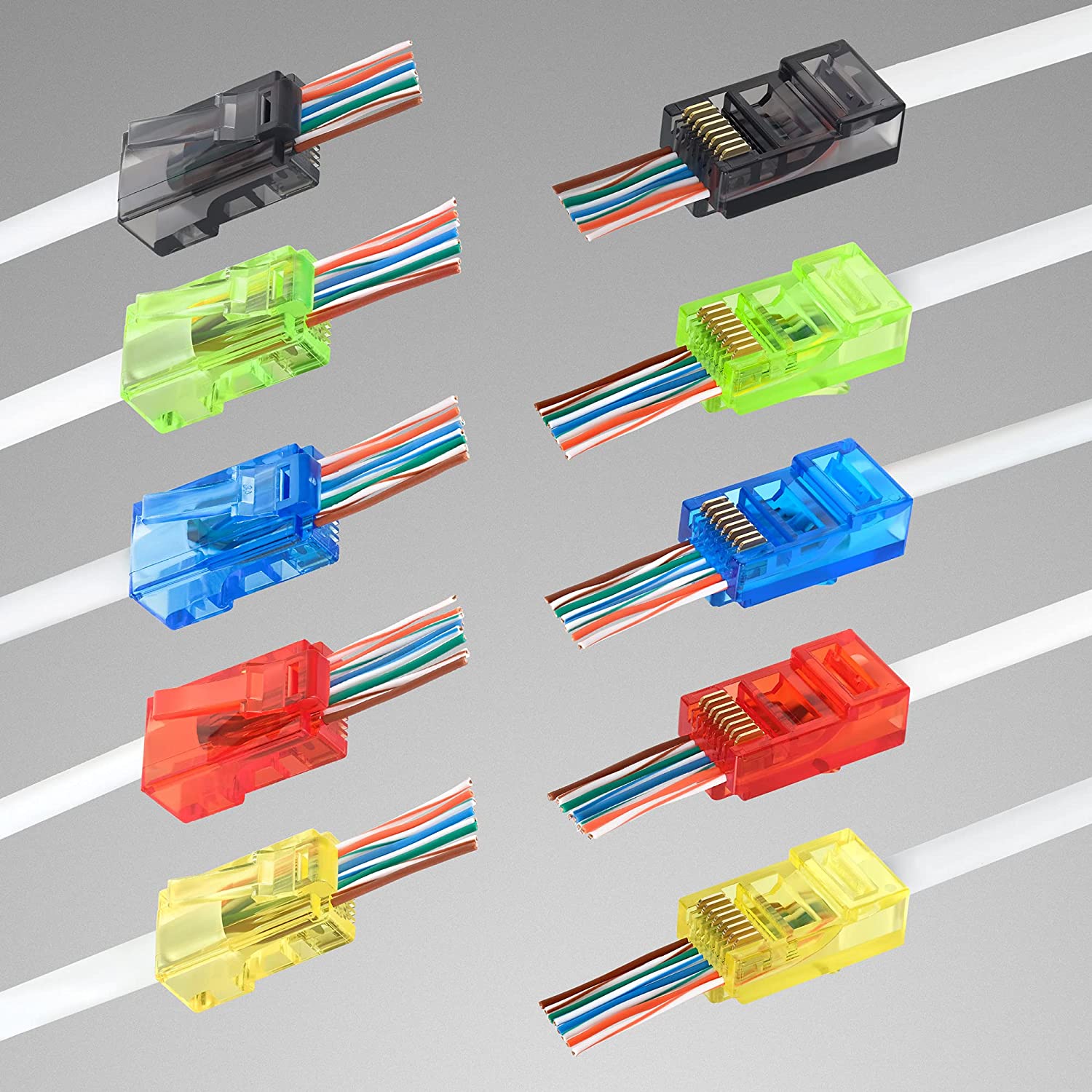 50PCS RJ45 Cat6 Pass Through C - огляд і ціна Rj45 Jack