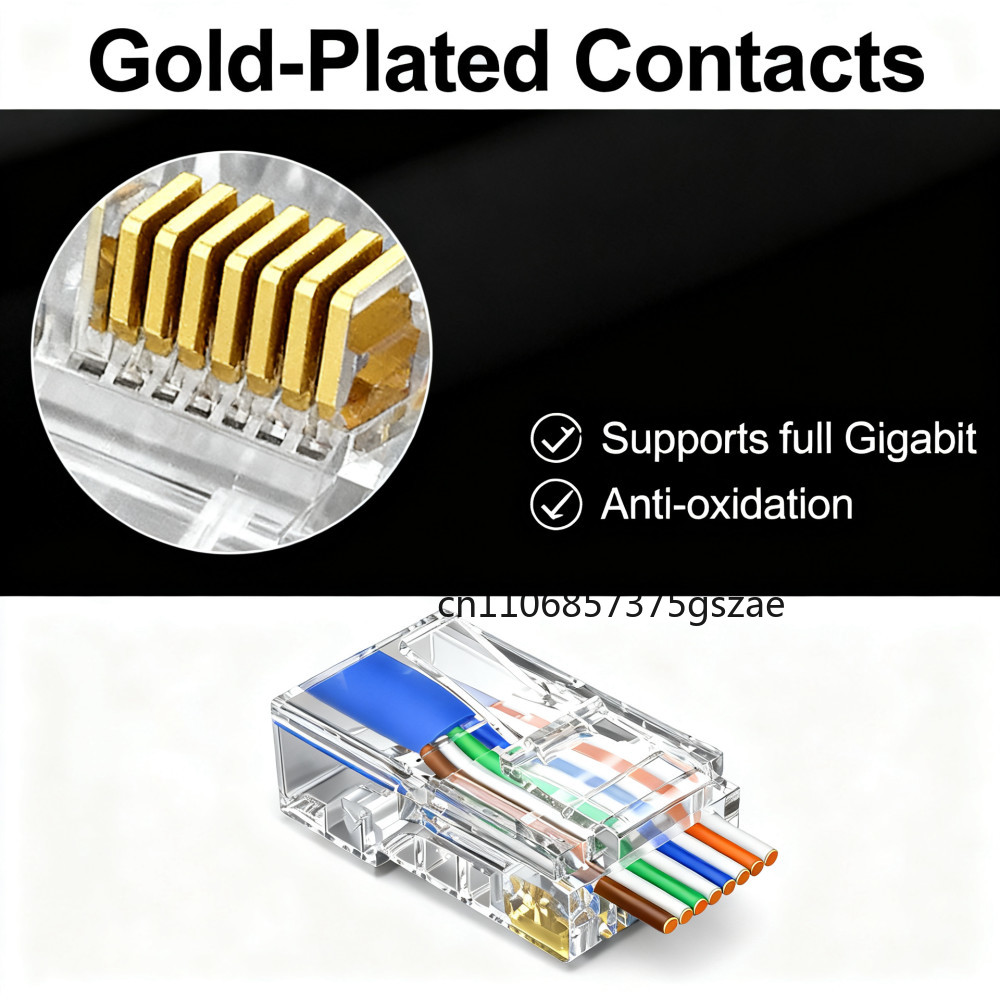 10/50/100PCS CAT6 Through-Hole - огляд і ціна Rj45 Jack