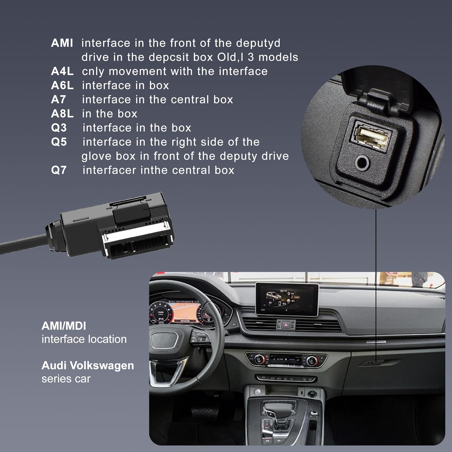 USB-C to AMI MMI Aux Cable for - огляд і ціна Mdi Cable