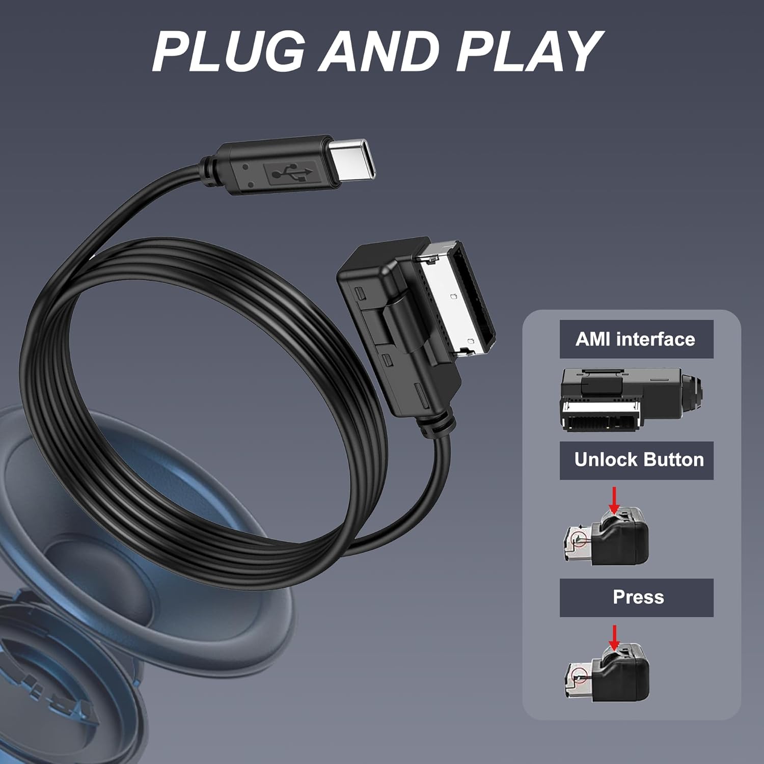 USB-C to AMI MMI Aux Cable for - огляд і ціна Mdi Cable